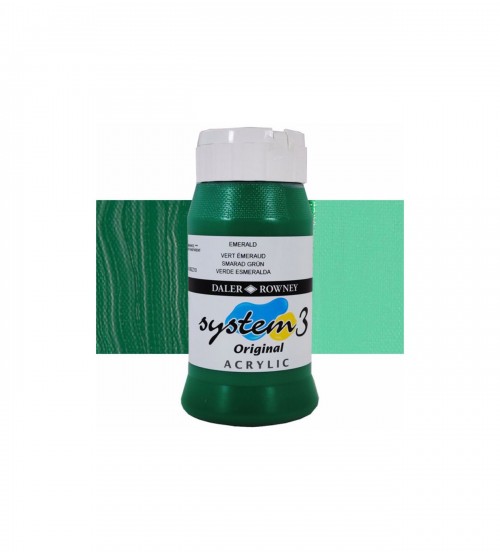 Daler Rowney System3 500 ml Akrilik Boya 335 Emerald 